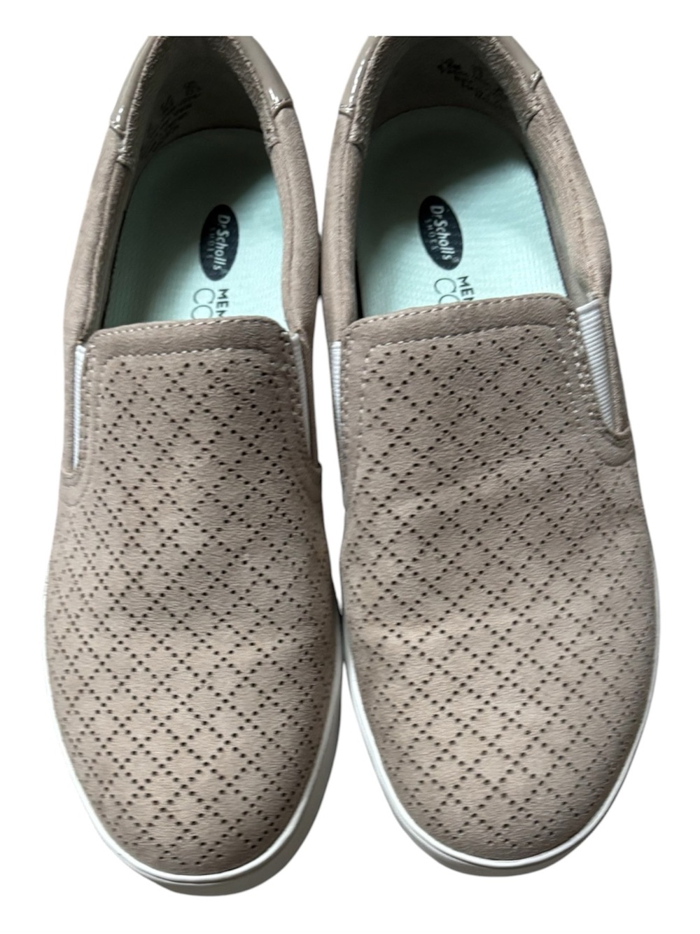 Dr. Scholl's Women’s Taupe Perforated Slip-On Casual Loafers